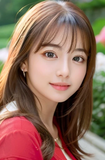 (((8k,Attention to detail,Attention to detail、highest quality,masterpiece,Attention to detail,alone))),RAW Photos & Realistic atmosphere,beautiful黒い瞳,Mouth Details,Glossy Lips,Thin eyebrows,beautiful Eyes、Soft white skin that shines in every detail、彼女の深い黒色の目はとてもbeautifulです,Lip details、とてもbeautiful顔,とてもbeautiful顔、A vivid face,beautiful, Glowing Lips,beautiful Eyebrows,Infinite Reality, Realistic Young Gravure Idol,Very cute woman , Young Gravure Idol, Young Gravure Idol, とても美しくてかわいいbeautiful 21 year old 美女,Incredibly beautiful and elegant,beautiful 21 year old 美女,Natural soft light,(Shiny Hair,,beautiful and kind eyes:1.5),A kind smile,Shapely breasts,Long Hair,beautiful posture,No makeup,A little look at the camera,Red Shirt,