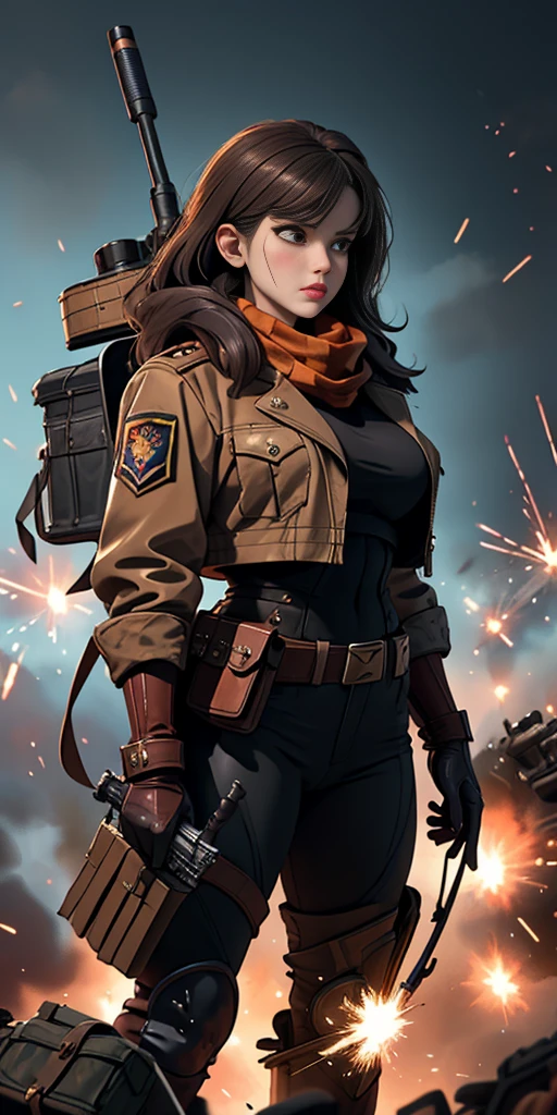 Outrageous resolution、masterpiece++、top-quality++、ultra-definition++、ultra-definition++、4k++、8k++、from side、(Background Focus)++、(((1)))+++、Sexily dressed woman wearing brown jacket and black scarf with ammunition belt and Gatling gun on battlefield with explosions and sparks that destroy cities1Cast a man's muscular big breasts military spell、Wearing a brown jacket and black scarf with an ammunition belt and Gatling gun on a battlefield with explosions and sparks1Man muscular big breasts soldier rune、Wearing a brown jacket and black scarf with an ammunition belt and Gatling gun on a battlefield with explosions and sparks1The magic of a muscular big breasts soldier、On a battlefield with explosions and sparks flying over, he wore a brown jacket and black scarf with an ammunition belt and a Gatling gun1Muscular big breasts soldier、Wearing a brown jacket and black scarf with an ammunition belt and Gatling gun on a battlefield with explosions and sparks1Muscular Big Military Sorcerer、Wearing a brown jacket and black scarf with an ammunition belt and Gatling gun on a battlefield with explosions and sparks1Muscular big breasts military goddess、detailed fantasy art、fantasy art style、Break wearing a brown jacket and black scarf with ammo belt and Gatling gun on a battlefield with beautiful ancient explosions and sparks1Muscular Colossal Soldier Witch、Wearing a brown jacket and black scarf with an ammunition belt and Gatling gun on a battlefield with explosions and sparks1Man Muscular Big Military Colossal Queen、Fantasy Art Behans、Wearing a brown jacket and black scarf with an ammunition belt and Gatling gun on a battlefield with beautiful explosions and sparks1Muscular Big Military Magician、Wearing a brown jacket and black scarf with an ammunition belt and Gatling gun on a battlefield with beautiful explosions and sparks1Muscular Big Military Magician、Wore a brown jacket and black scarf with ammunition belts and Gatling guns on a battlefield with shiny floating explosions