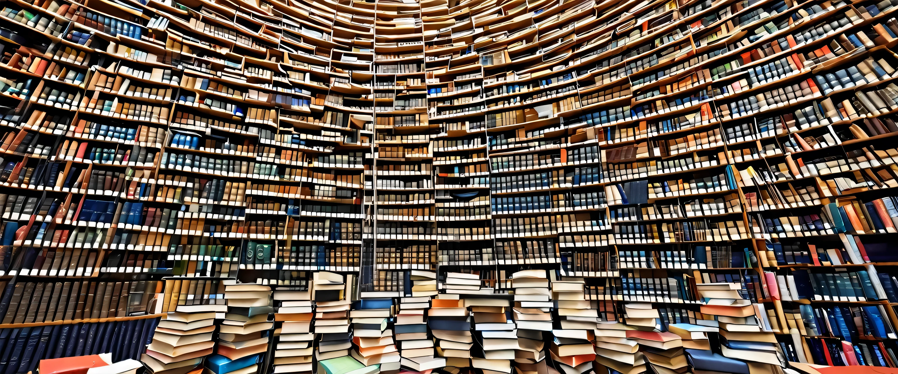 Stack of books in library, World book day, Generative ai