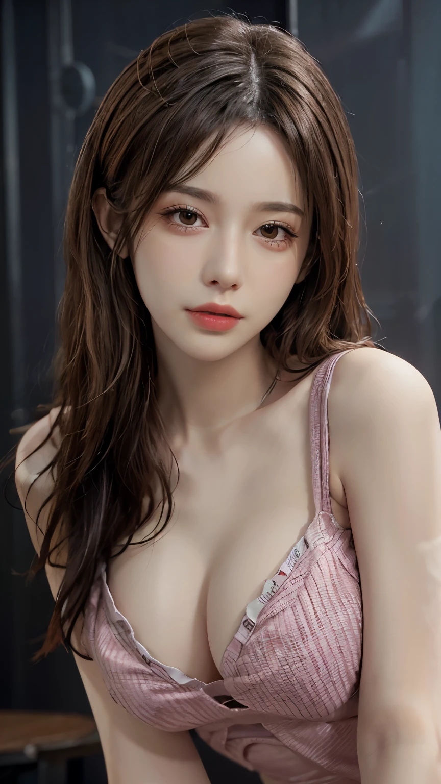 Fantasy art, Photorealism, Dynamic Lighting, Art Station, Poster, Volumetric lighting, Highly detailed face, Long Hair, sweater, Delicate clavicle, Exposing shoulders, The chest is visible、Exact number of arms、Exact number of legs、Exact finger count、Precise joint movement、head shot