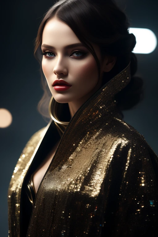 fashionmodel,Exquisite, gorgeous, technological, and mysterious character image painting