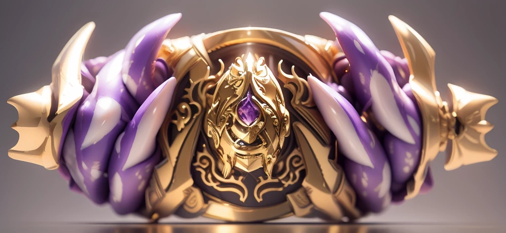 The color changes to gold and purple,Some gold and purple(Ensure its layering and armor texture,Gold as the main color)