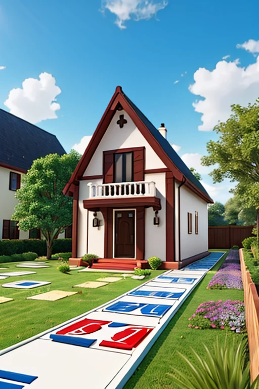 make several houses looking like dominoes