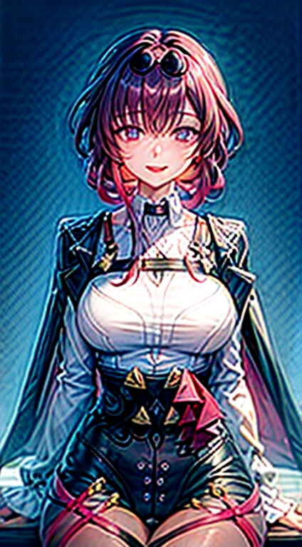 masterpiece, high quality, kafka (honkai: star rail), pretty face, perfect anatomy, pretty body, dynamic angle, sitting, tighs, seductive, thight,