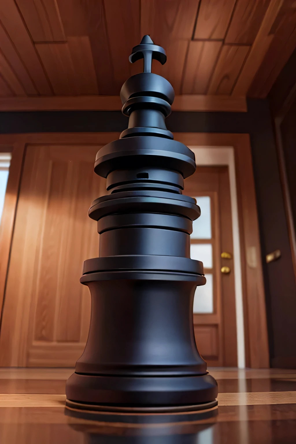 create a house looking like a chess pawn piece