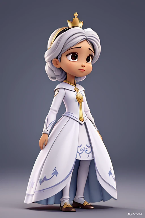 criar um personagem a rainha do  xadrez, tem que vestir um vestido preto ter uma coroa preta rosto palido e branco, it has no feet and looks like a chess piece