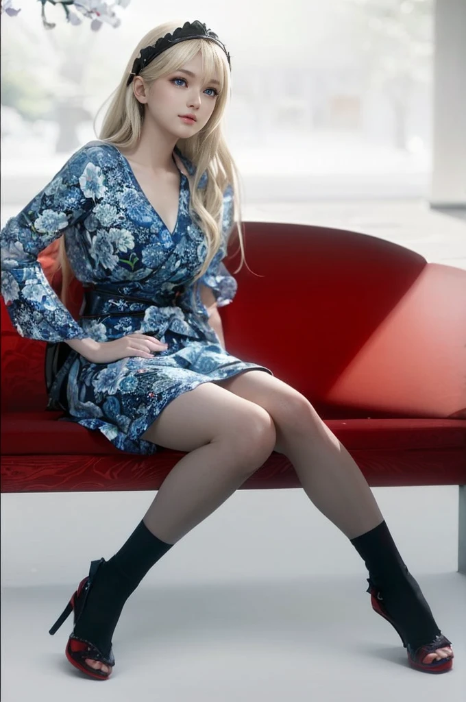 Marie Rose, light blue eyes, (best quality, ultra-detailed), (realistic:1.37), beautiful and detailed face, ultra-realistic texture, delicate face, delicate body, red lipstick, bright colors. High definition, 8k. athletic body