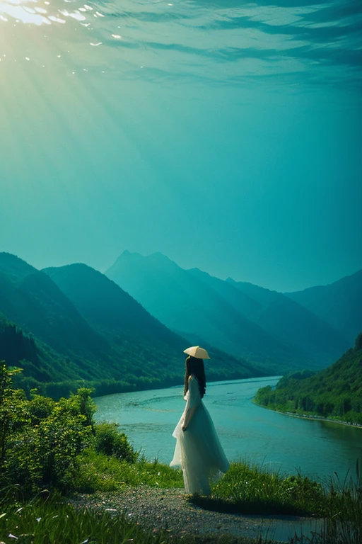 River、beautiful、High transparency、Underwater Photography、Semi-water、Landscape only、