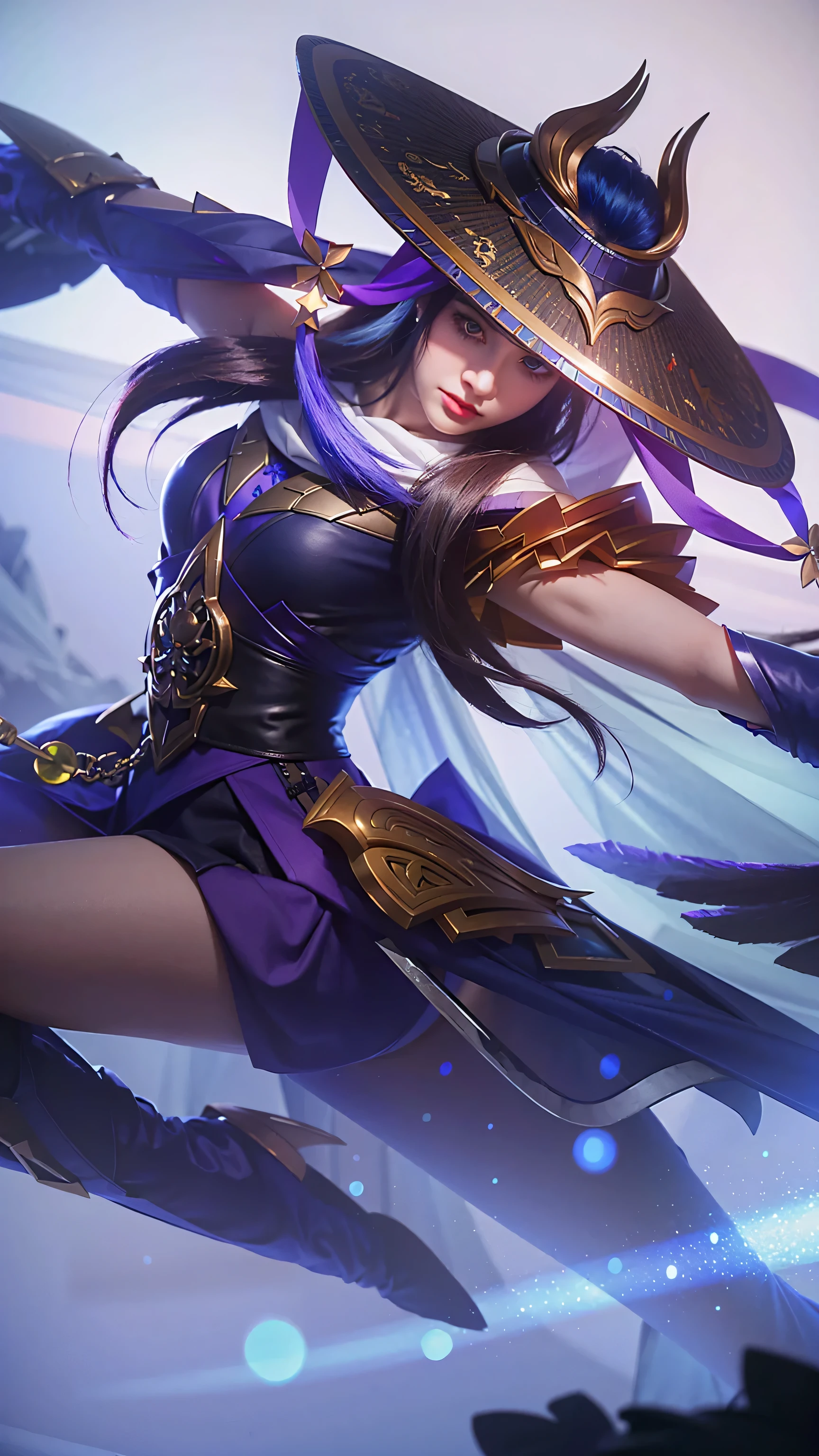 (best quality,ultra-detailed,realistic:1.37),vibrant colors,HDR,studio lighting,sharp focus,close-up,blue-haired woman,weapon,sword,Instagram model,Artgerm,attention to detail,princess