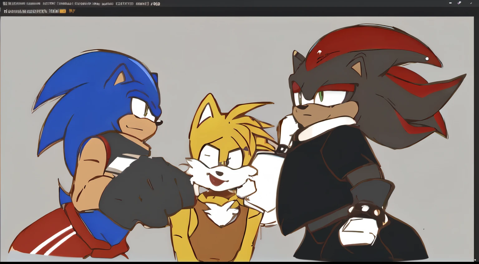 sonic the hedge and tails are in a group, cel shaded!!!, cel - shaded art style, art in the style of joshy sly, clean cel shaded, cel shading, cel-shading style, cel shaded:15, toon shading, cel shaded anime, high quality fanart, cel-shading, cel - shading, flat anime style shading, cartoon shading