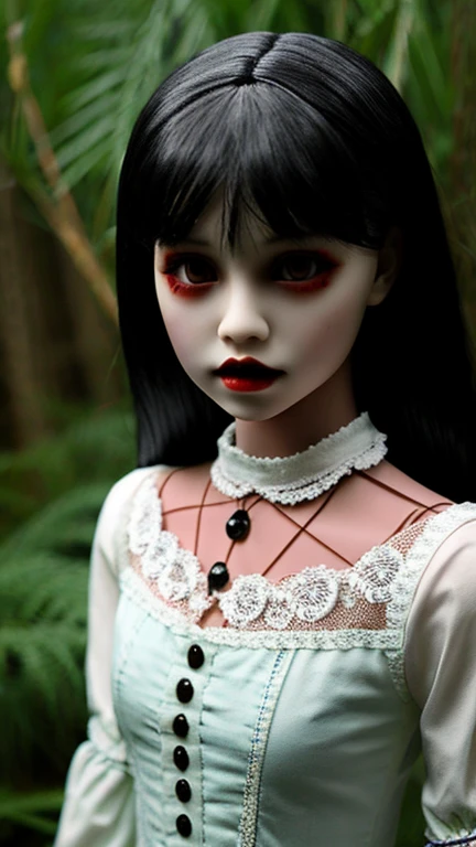 Gothic horror masterpiece,beautiful female doll,feeling of horror
