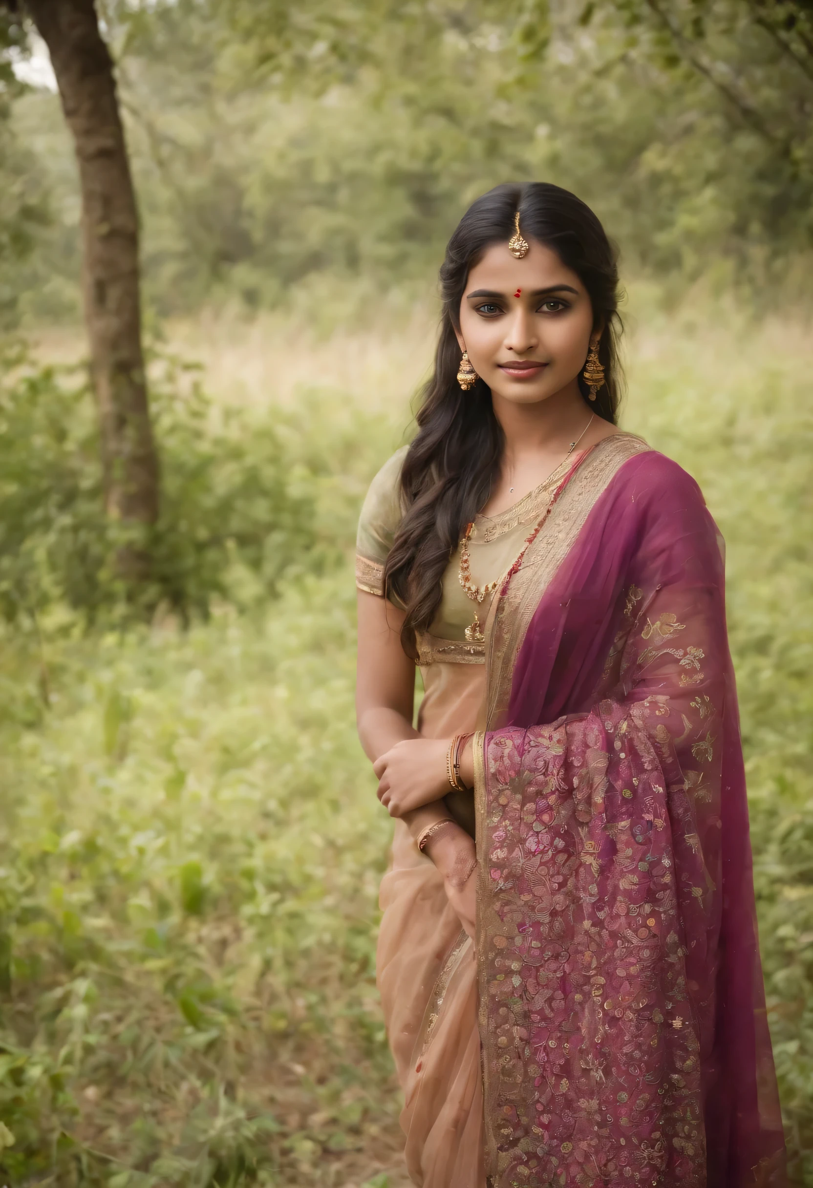 a 16year old girl in a rural outfit posing for a picture, indian girl , traditional beauty, indian, beautiful girl, indian style, indian beautiful maiden, gorgeous girl south east asian with long, provocative indian, gorgeous beautiful girl 30-2432