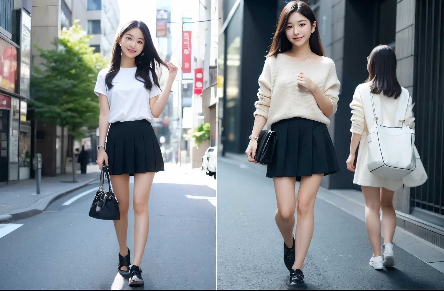 Japanese、1 girl、Second move、beautiful、mini skirt、whole body、
