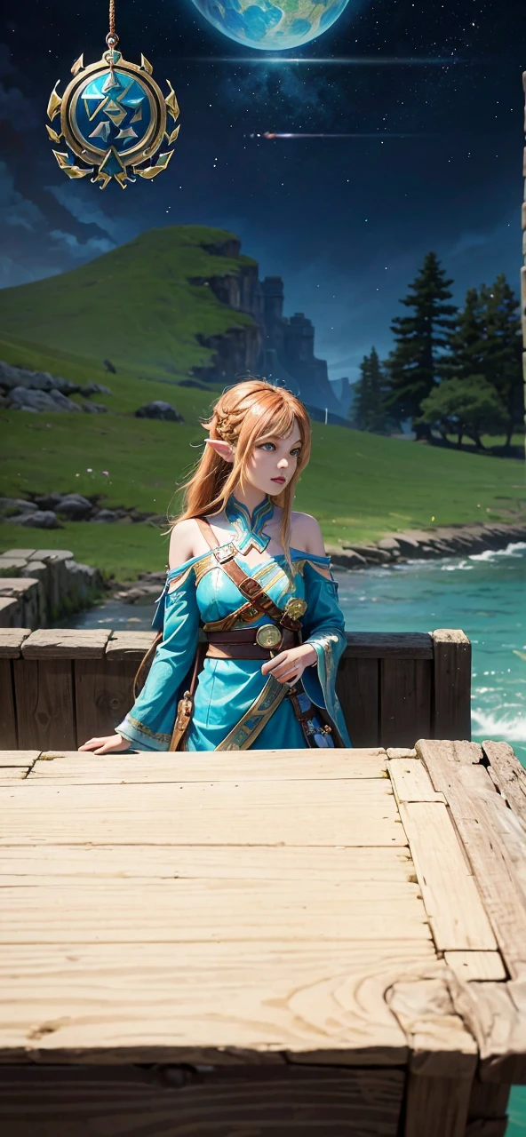 there is a picture of a person on a cell phone, zelda botw, sienna, by Kamisaka Sekka, ayaka game genshin impact, official art, botw style, 8 k character details, character profile art, desna, official character art, senna from league of legends, ayaka genshin impact, official artwork, sona is a slender