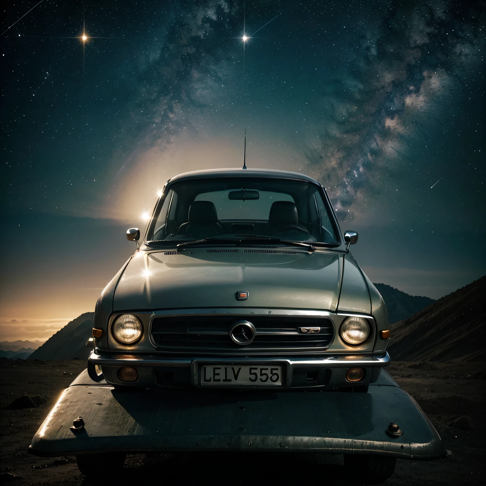 Car, Wandering Through Space, Alone, Vintage