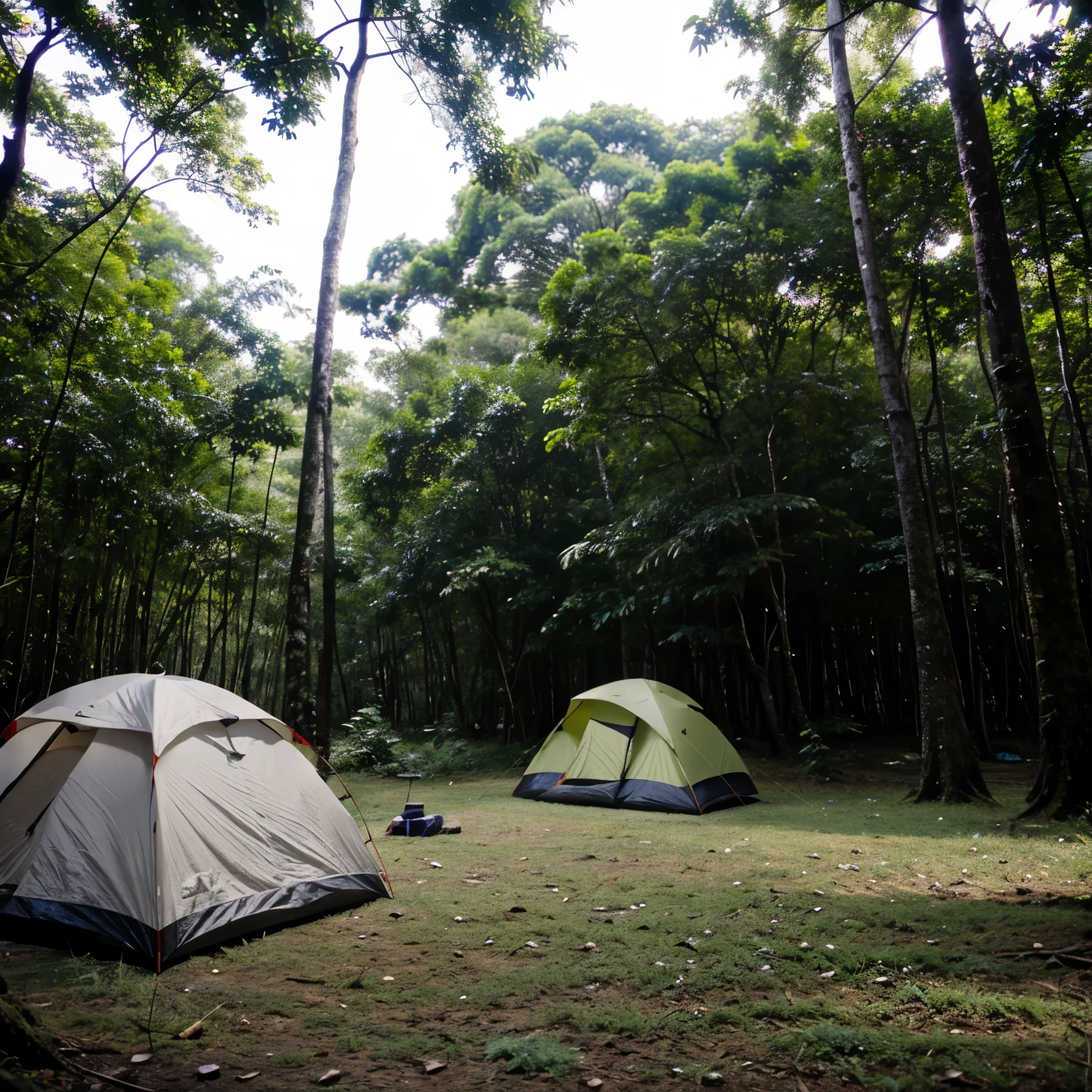 Camping in the Philippines forest