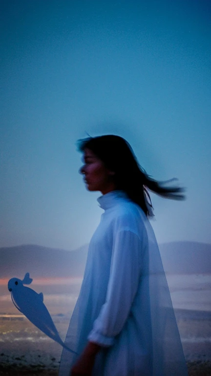 Arafad image of night ghost, Floating Ghost, ghostly form, slow shutter, ghost of a young girl, Ghostings, Ghosting, Disturbing images, There&#39;s a ghost in the background, Spooky low light, Ghostly glittering, unsettling photo, slow shutter, sneaking, cursed photography, Pale young ghost girl, Scary ghosts，scary photos，Gothic horror masterpiece，There is an ethereal and transparent soul behind the face，Beautiful woman in，behind，feeling of horror，Uncanny Valley，There is a spirit behind it，Gorgeous clothes，There is a drop shoulder，There is leakage on the chest，
