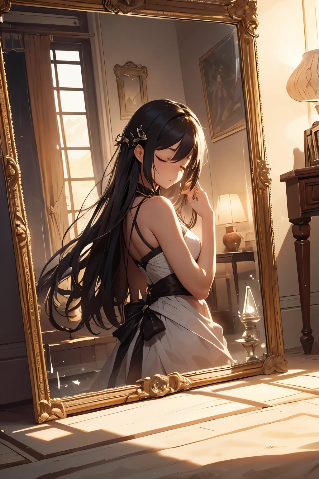 Close your eyes now
Kingdom on the broken mirror
Close your eyes now
Blizzard on the broken mirror
The scent of goodbye
They're dying away: the sands of time
Sands of time