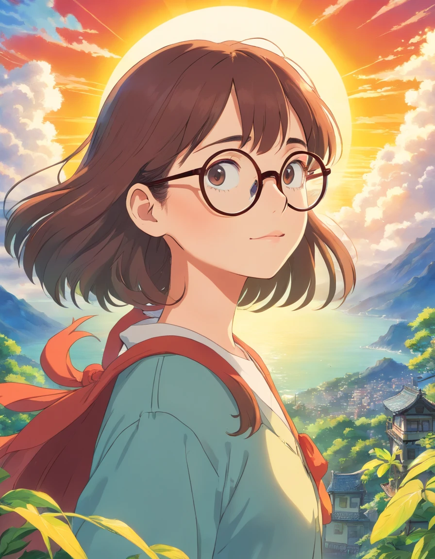 The sun calls woman Glasses