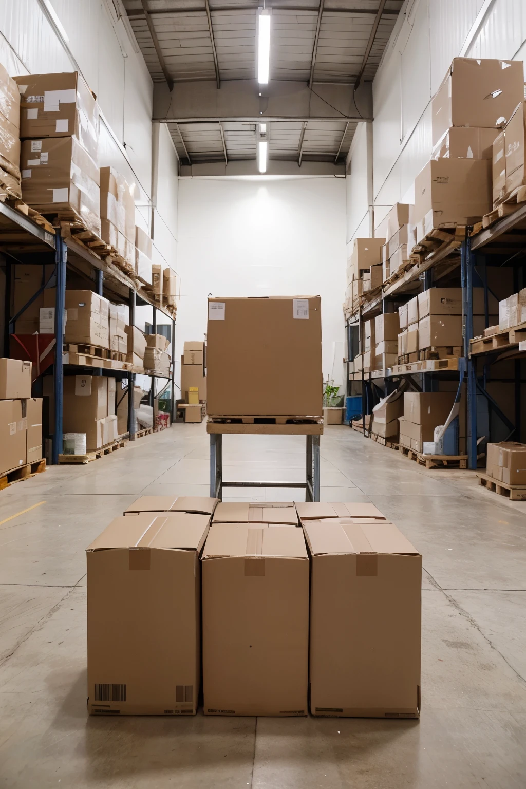 lot of plastic chairs in a warehouse or warehouse