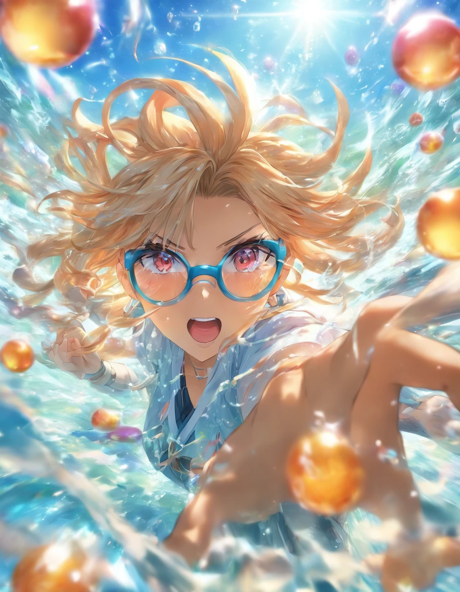 Water Ball Summon woman Glasses