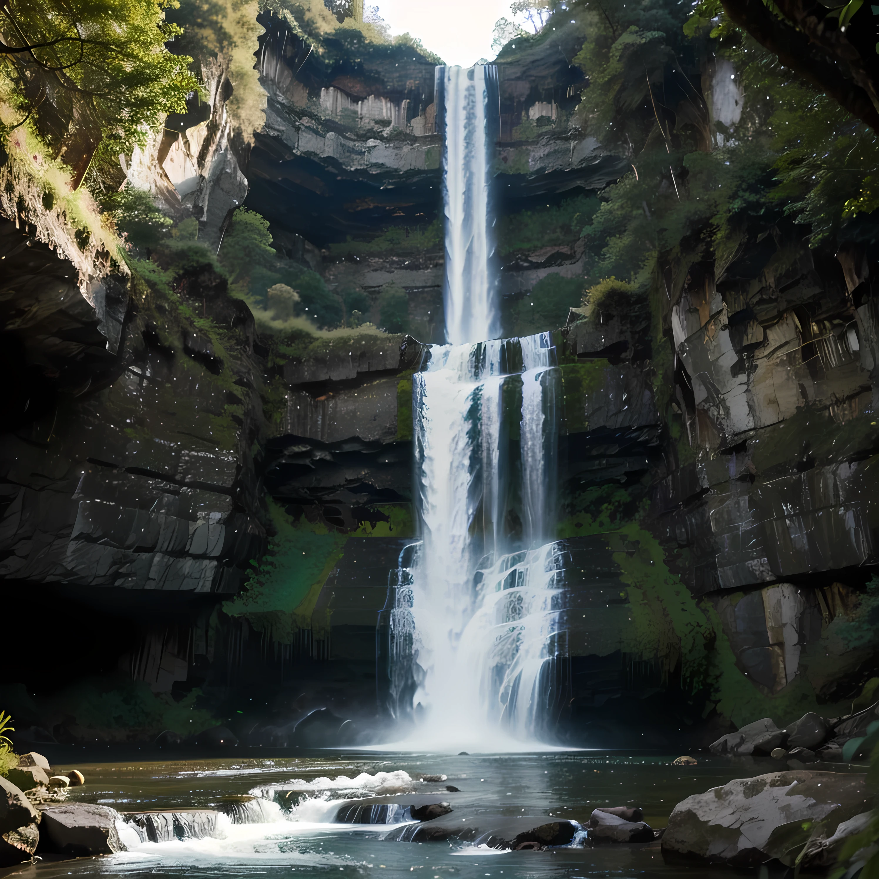 Romantic waterfall