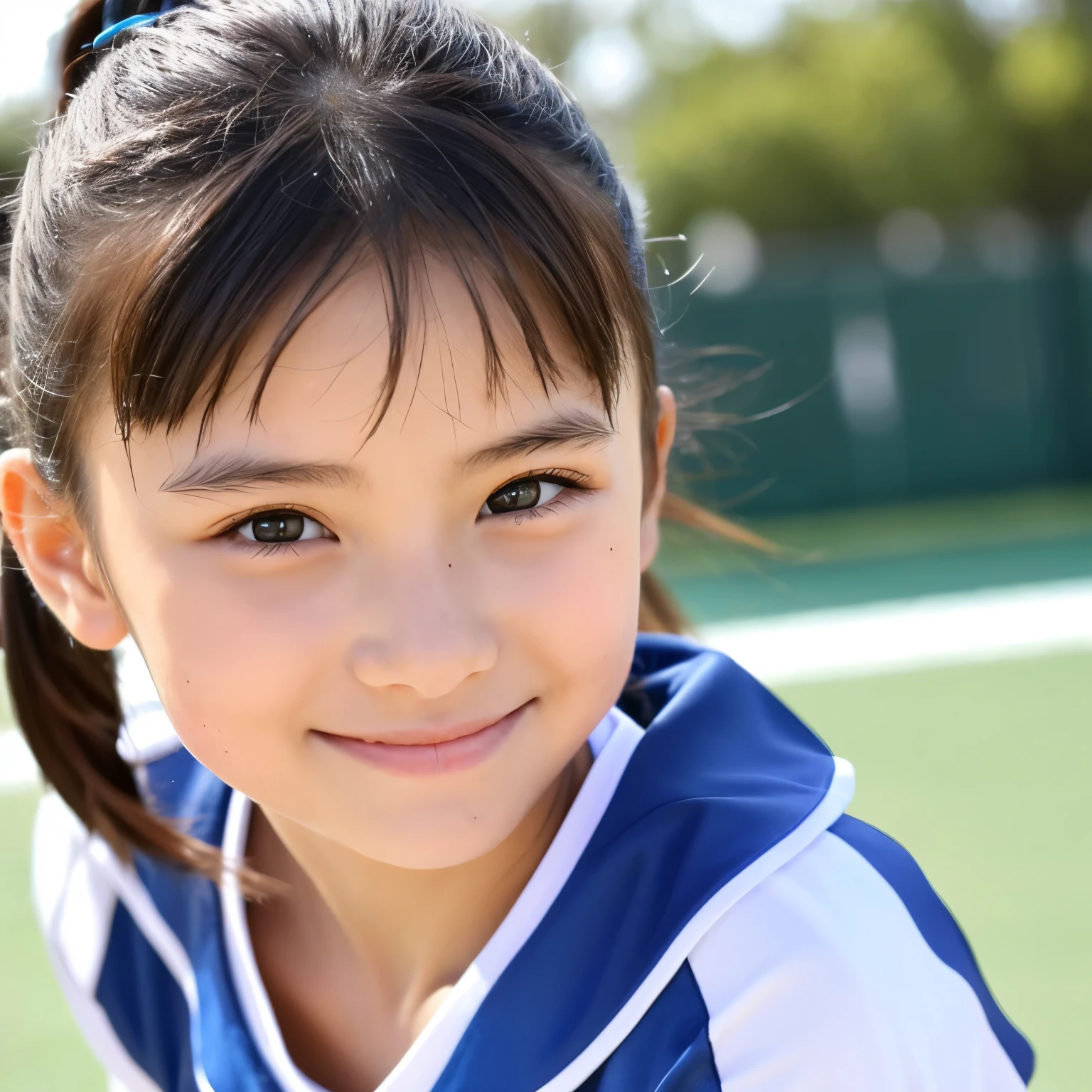 。smile、Beautiful eyes、Beautiful colored volleyball uniform,shine、nice、