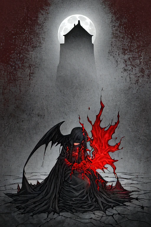 (best quality, highres, ultra-detailed:1.2),(dark, eerie, unsettling),(horror),(blood-red,sinister,terrifying,ominous),(moonlit),(macabre figure in the background),(cracked lava spewing blood),(demonic figure),(angel of darkness),(haunting),(ominous landscape),(red mist),(ominous shadows),(nightmarish),(chilling),(eerie whispers),(gothic),(ominous atmosphere),(sinister presence),(creepy),(trembling trees),(foreboding),(unsettling silence),(dreary),(sinister aura),(mysterious),(nightmare-inducing),(haunted),(dread-filled),(sinister secrets),(ominous glow),(spooky),(malevolent),(uneasy feeling),(terrifying sounds),(dreadful),(mysterious figure),(eerie moonlit scene),(sinister energy),(ghastly),(blood-curdling),(ominous figures),(chilling wind),(macabre landscape),(ominous ambiance),(nightmarish presence),(hauntingly beautiful),(horrific),(gloomy),(supernatural),(chilling moonlight),(eerie stillness),(sinister eyes),(blackened sky),(ghostly),(creepy atmosphere),(unearthly)