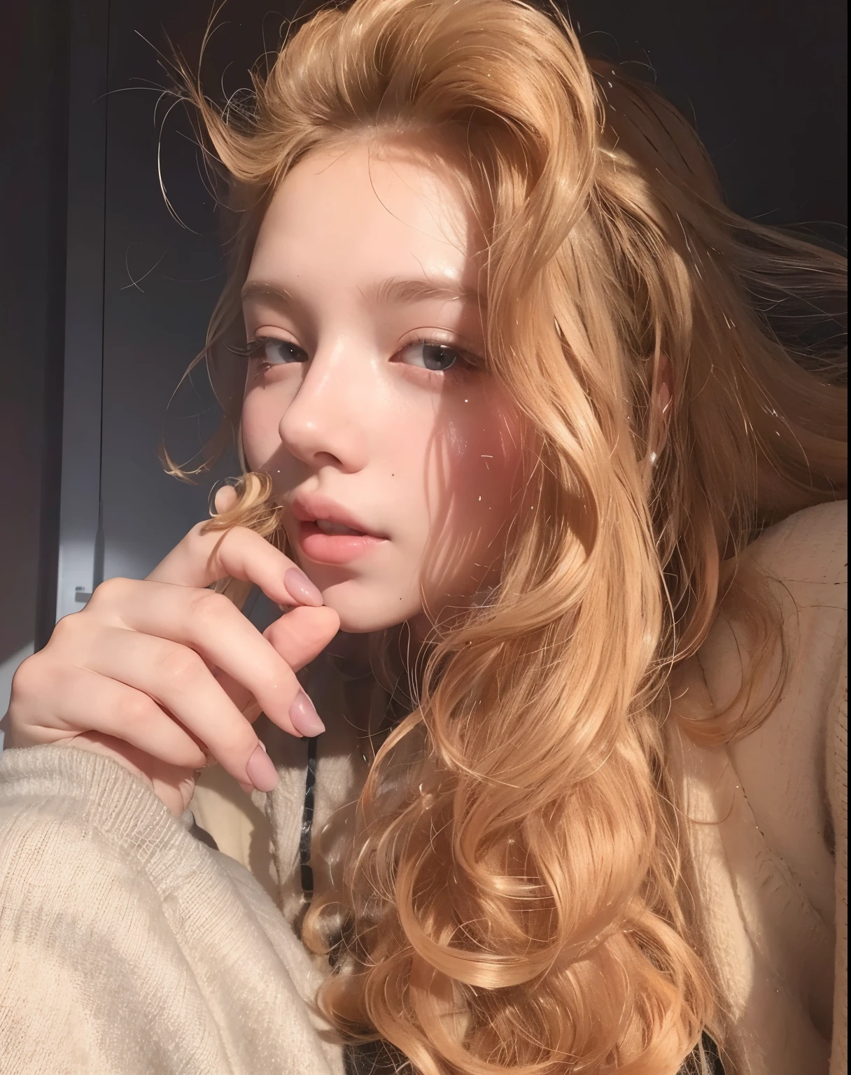 Girl ia, curly hair
