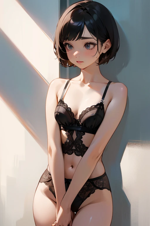 Only One Woman、short hair、Wearing lingerie