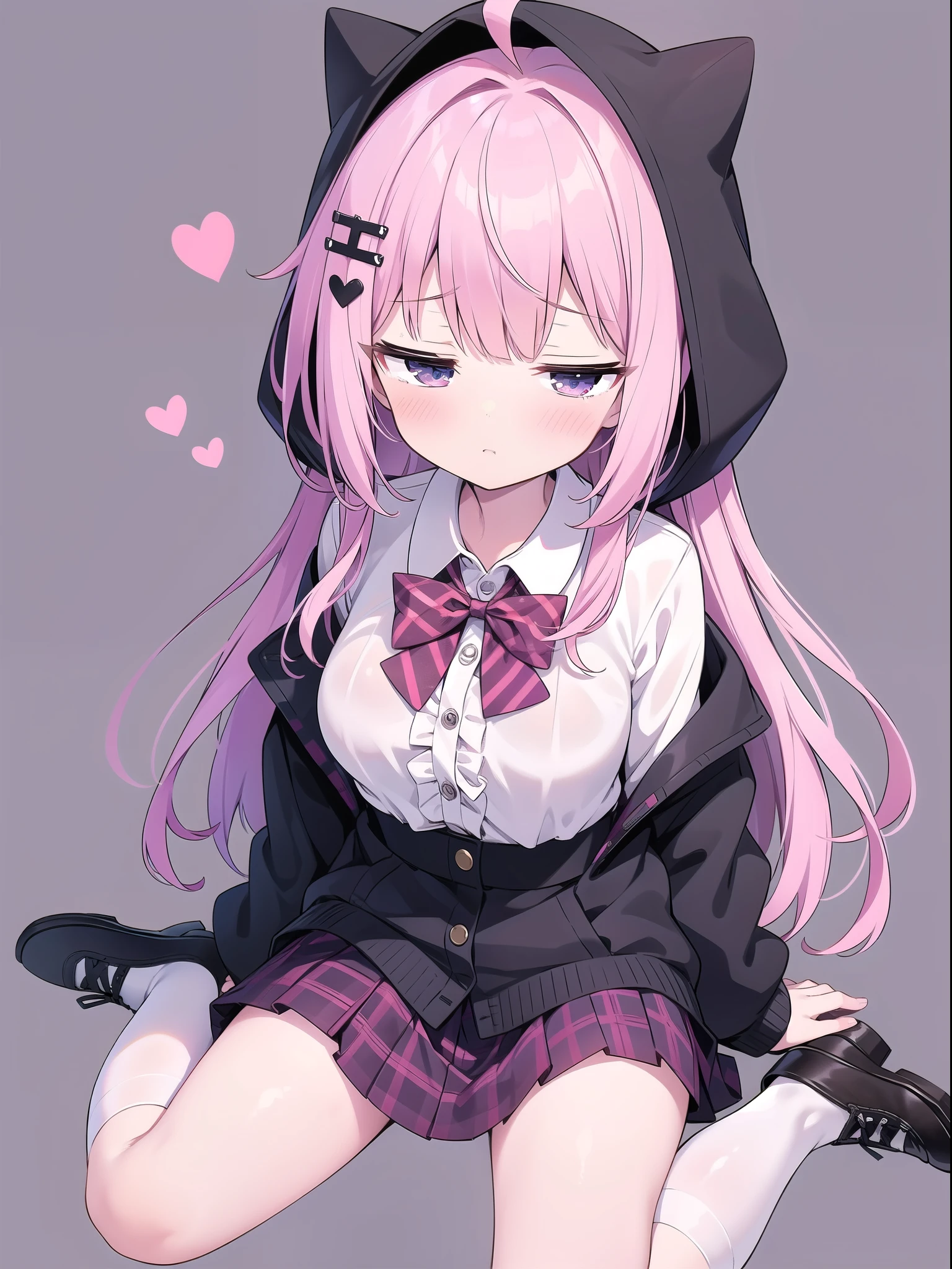 Own乳首を触る巨乳大きな胸,High Resolution 1girl Ahoge Bobby_pin bow bowtie braid brOwn_目s collared_shirt dojikko_Temporarily stop_shirt frilled_shirt_Color Free Joint_skirt frills hair_bow hair_ornament hairpin hand_in addition_Own_head, heart, heart_hair_Decorative hood_jacket jacket lin additiong_Pentagon Pink_hair plaid plaid_Ribbon Check_Pleated skirt_skirt shirt shoelaces shoes simple_background sitting skirt solo star_(symbol) twin_Braided Warisa White_Background white_Knee socks, whole body
