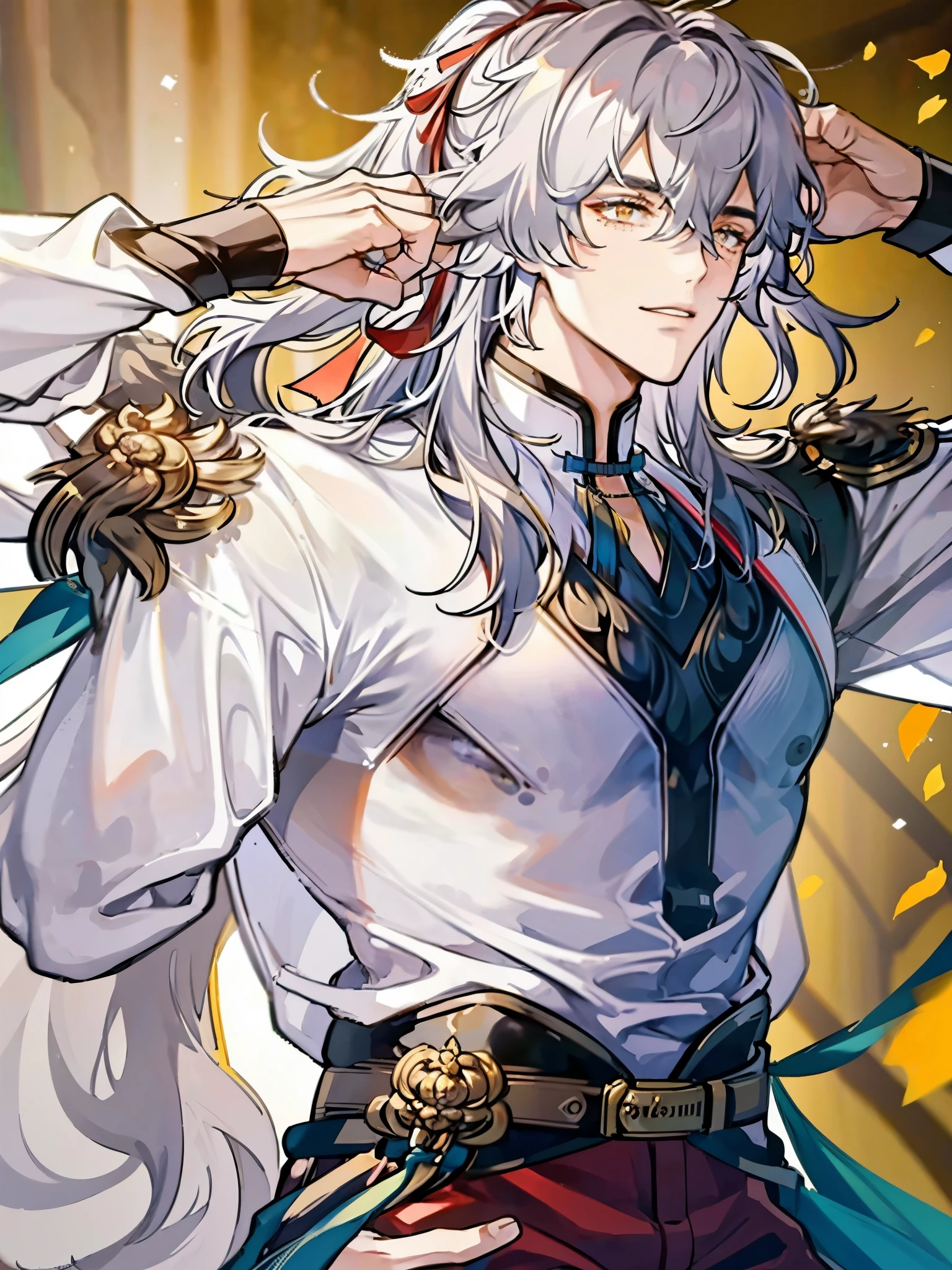 masterpiece, best quality, 8K quality, handsome, attractive, gorgeus, jing yuan
