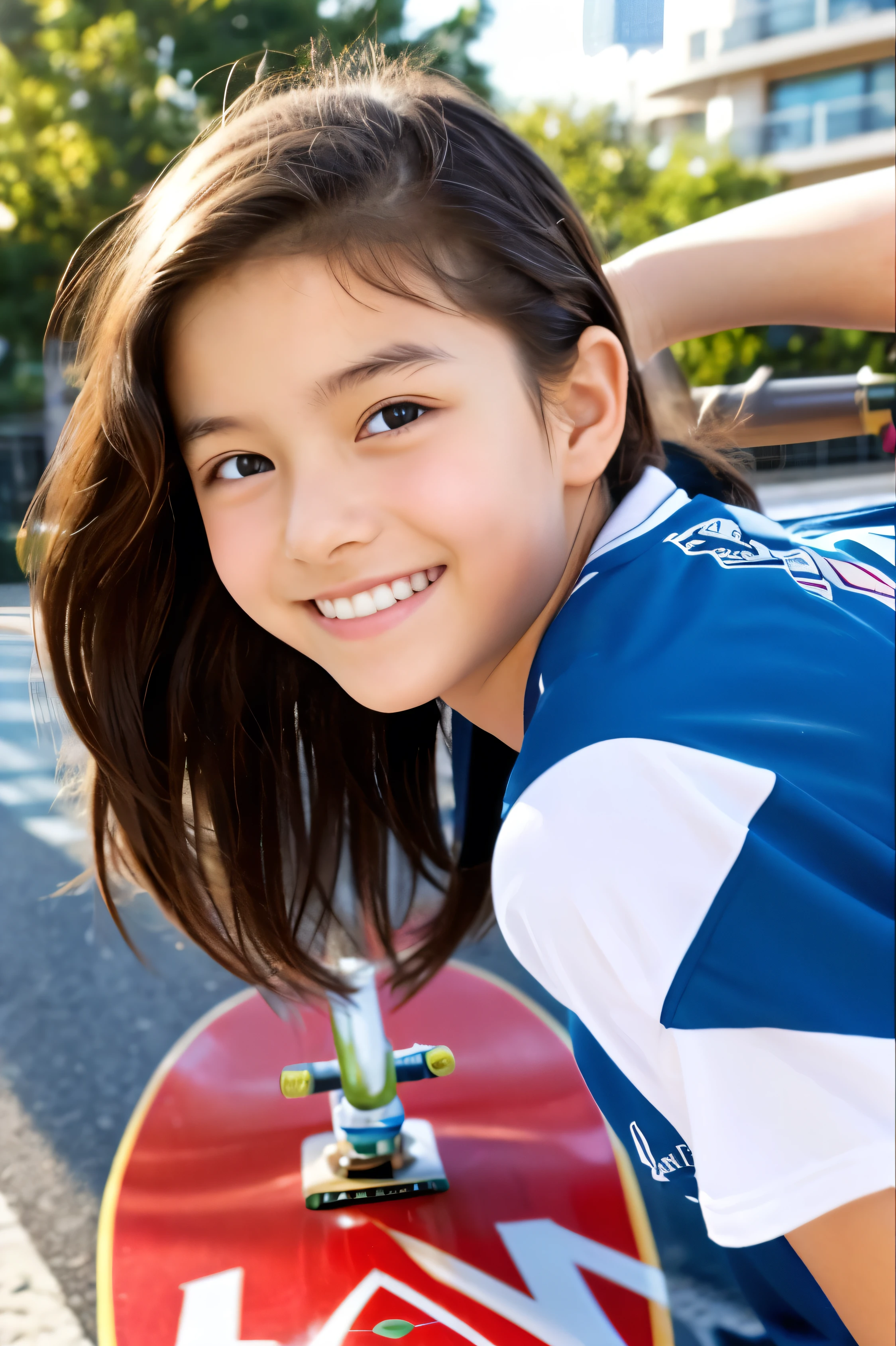 、Skateboarding、Women、Beautiful eyes、beautiful、Nice face、A smile?、Lively、