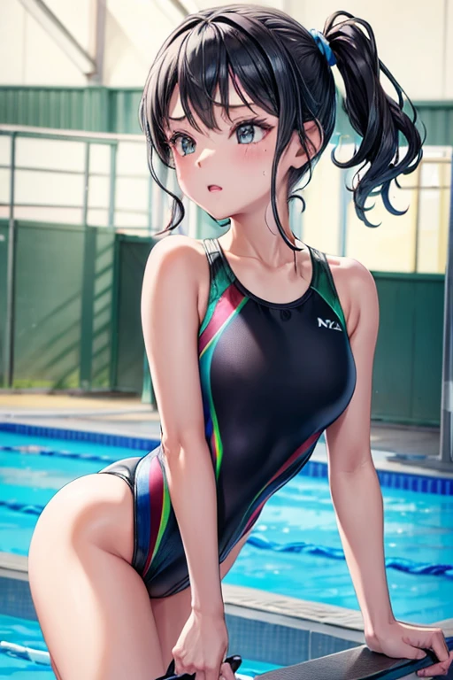  , (Black competitive swimsuit:1.5) ,  ,