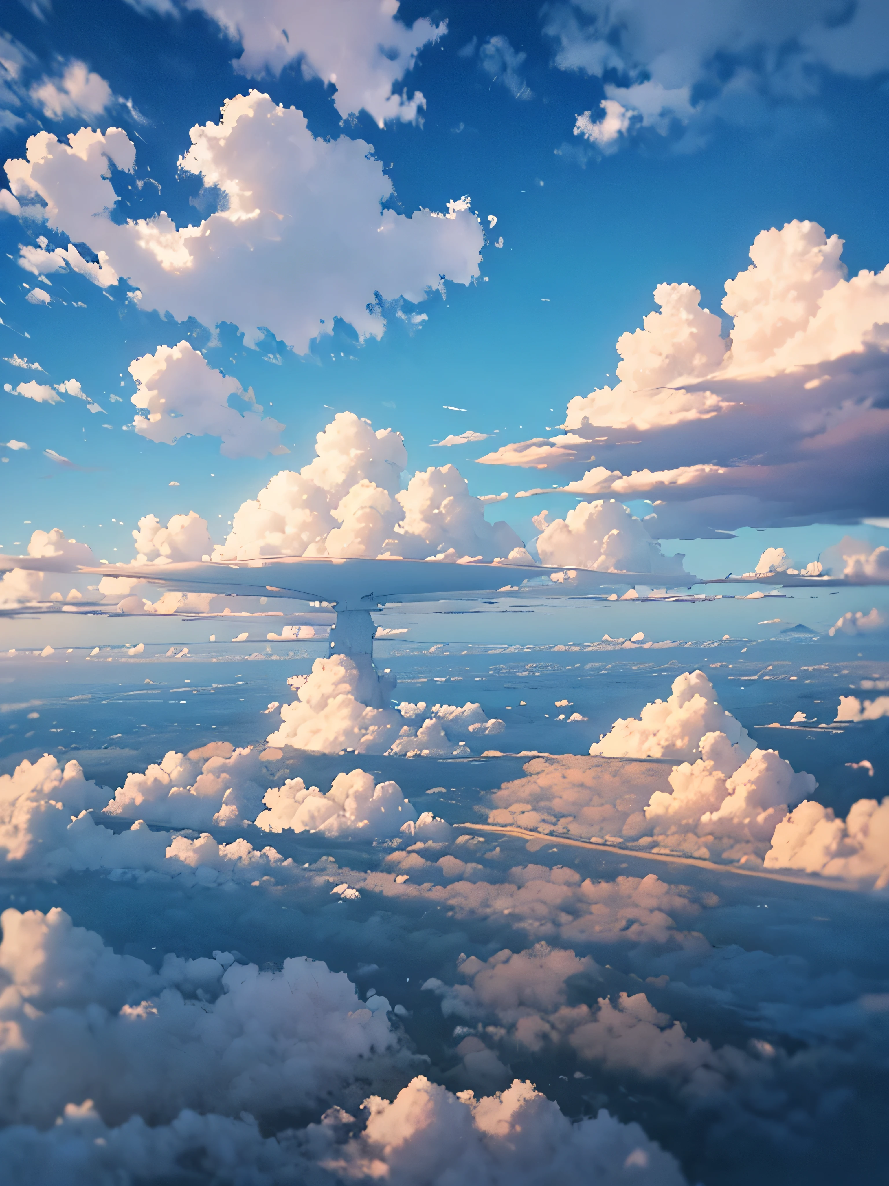 Ceu. Nuvens, realista, ceu com nuvens, sol, dia iluminado
