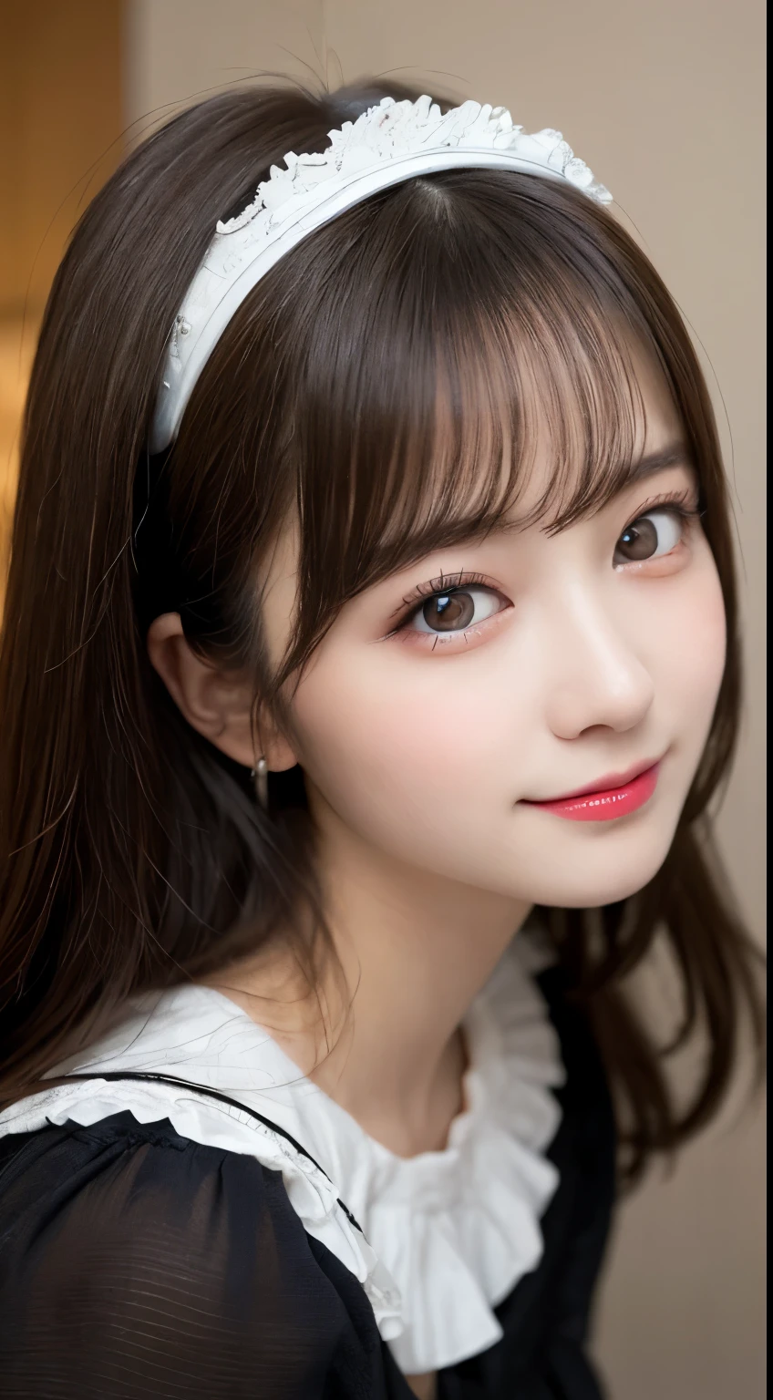 Tabletop, highest quality, shape, Very detailed, finely, High resolution, 8k wallpaper, 完璧なダイナミックな構shape, Beautiful and detailed,ランダムなcute髪,,Natural color lip、20-year-old girl、cute、Looking at the camera,Always blur the background,Perfect and beautiful face,Slim face and figure,Big eyes、Putting on gal makeup,Small face,Shooting from below、Blurred Background,Elegant feminine face、Cyberpunk Fashion、smile、Change pose randomly、Randomly change the shooting angle and position、one person、ta Fashion、Cinderella