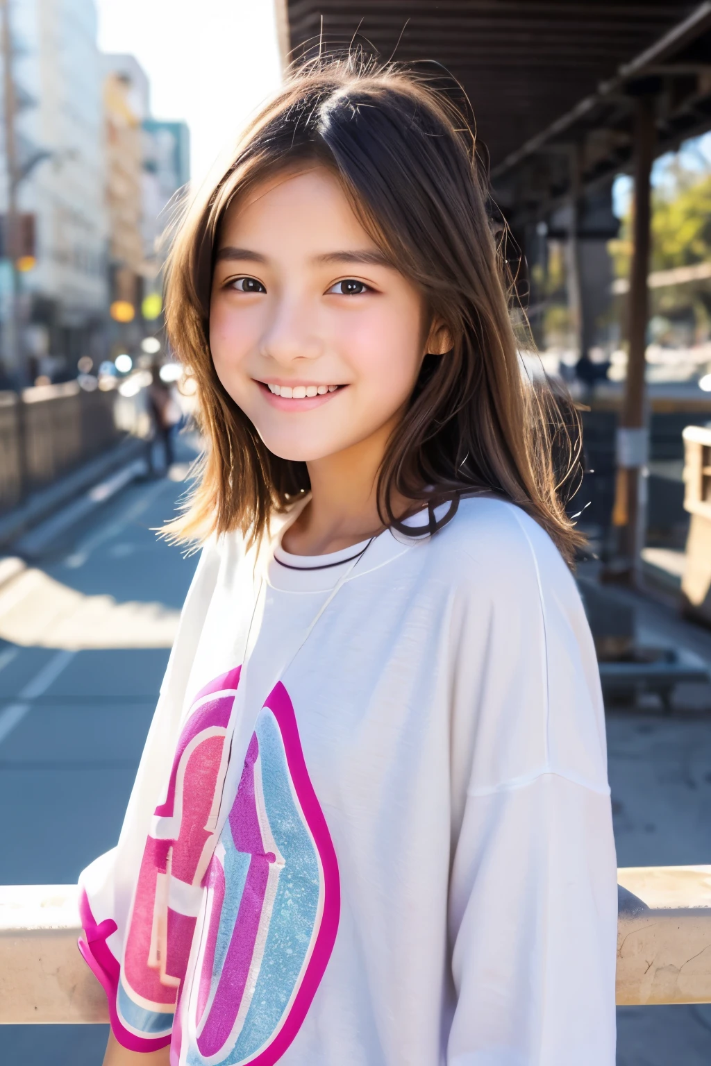 13 years old。smile、Beautiful eyes、Beautiful colored clothes、Skateboarding、Sparkling、Shine、Charm、