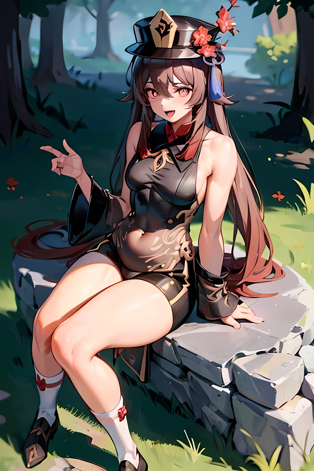 ((1 dragon woman, scaled skin)),((torn blouse, torn clothes))),((giant breasts, bare breasts, bare pussy, very hairy pussy)),((brown hair)),((pink eyes , hopeless face)),((standing,In a haunted forest, at night)),((1 arm behind the back)),