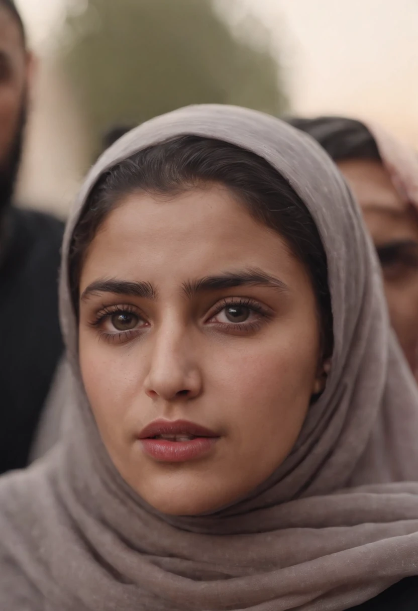 Muslim girl cries, plump body, Hamas Concept, brutal, barbaric, fucked, who subdued the United States (best details)