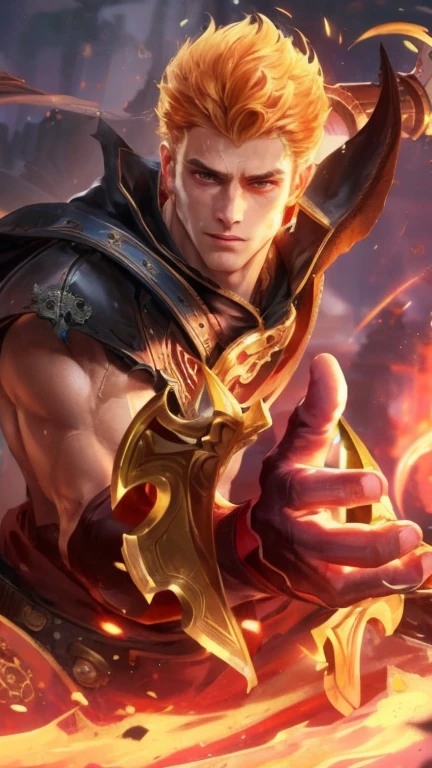 (Intricate Details, Masterpiece, Best Quality, High Resolution, 8k), (1man), (male:1.2), mature, dandy face, finely detailed eyes and face, toned body, masculine appeal, commanding presence, hot stud, bulging biceps and triceps, well-developed quadriceps and hamstrings, light skin, burgundy straight layered bangs hair, aquamarine eyes,  ornate details,  portrait, solo, half shot, looking down, detailed background, detailed face, (cogpunkai, cogpunk theme:1.1),  tech-mage,   [magic|technology], melding of spellcraft and advanced technology,  intricate [spellcasting clothes|mechanical gear], gear shaped glyphs,  ancient crystals,  [gears|ancient spell],  floating particles,  [innovative|enchanting] aura, high tech vehicle in background,   , finely detailed background, Depth of Field, VFX, young man and handsome
