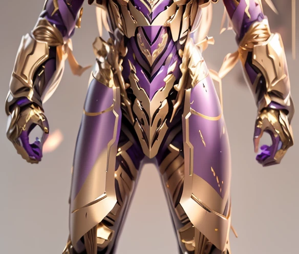 The color changes to gold and purple,Some gold and purple(Ensure its layering and armor texture,Gold as the main color)