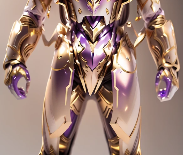 The color changes to gold and purple,Some gold and purple(Ensure its layering and armor texture,Gold as the main color,Add some pearl white)