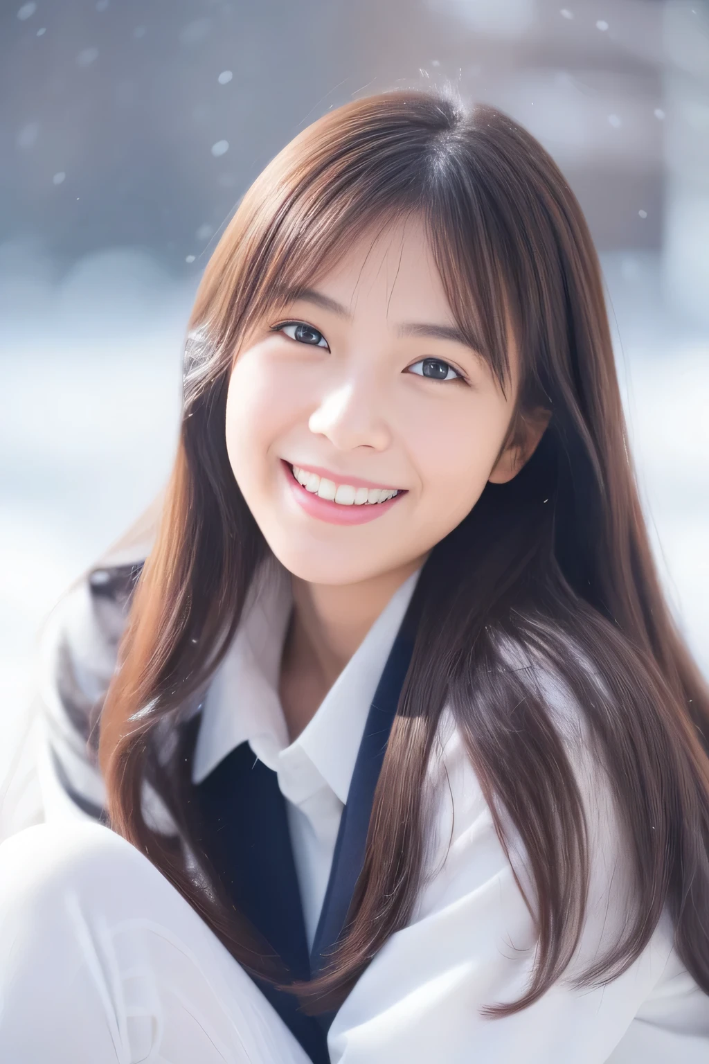 (RAW Photos:1.2), (Realistic:1.7),((One Girl))、Beautiful detailed girl, Very detailedな目と顔, Beautiful and detailed, Beautiful body, Incredibly beautiful body, Healthy Body, (Very detailedな, High resolution, Very detailed, highest quality), ((JK)), Raising awareness,CG, Winter coat,Eyes sparkling, Great smile, In detail, (masterpiece, H,Very detailed CG uniform 8k wallpaper), Light on the face, Sunlight、Natural body、18-year-old、good、School Area、((Dynamic pose))、winter、snow、(More than half:1.3)、(pantyhose)、Perfect aesthetics:1.10,