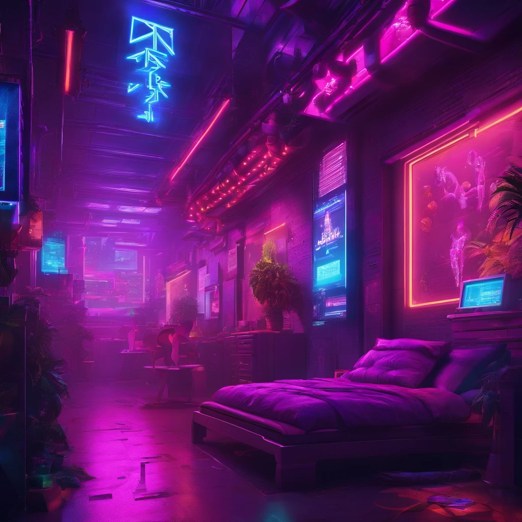 Room purple cannabis marijuana