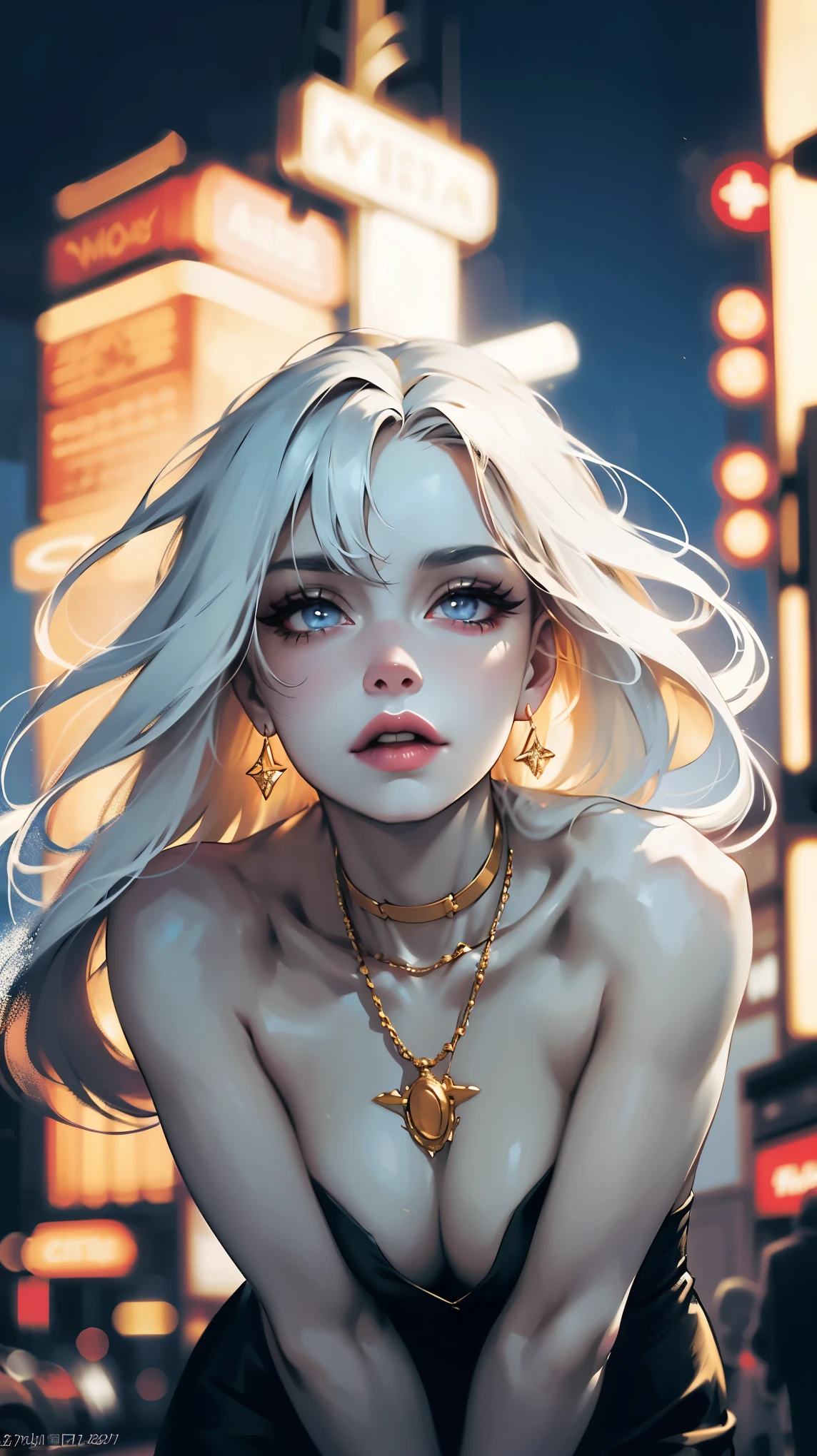 (best quality,4k,8k,highres,masterpiece:1.2),ultra-detailed,(realistic,photorealistic,photo-realistic:1.37),beautiful detailed eyes,beautiful hair,
blue eyes,angelic face,blonde hair,blue clothes,Las Vegas,midnight,angelic gangster beautiful girl,luxurious atmosphere,neon lights,
mysterious aura,the glamour of the city,streets bustling with life,sparkling cityscape,nightlife scene,vibrant colors,iconic landmarks,energetic nightlife,
captivating view,exciting atmosphere,alluring charm,majestic skyline,extravagant fashion style,
beautiful detailed lips,golden hair,hypnotizing gaze,glamorous makeup,dazzling smile,confident pose,
mesmerizing beauty,proud and strong,expressive eyes,radiant personality,flawless skin,graceful movements,
outfit inspired by vintage fashion,modern twist with a touch of elegance