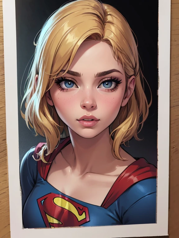 (melhor qualidade,4K,8k,high resolution,obra de arte:1.2),ultra-detalhado,(realista,photorealista,photo-realista:1.37),retrato, Carly  ,lindos olhos detalhados,beautiful detailed lips,Rosto extremamente detalhado,long eyelashes, sensual,soft lighting,fundo sutil,Fotografia Profissional,vivid colors corpo todo ,  by a fan, rosto corado () corpo todo (sedutor) (pronto para o sexo) (biting the lips) (Roupa Supergirl)