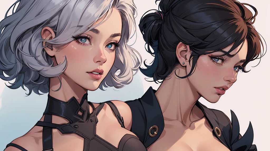 Female character in cartoon style Digital art style illustration Cartoon image of a woman .Ilustra??o estilo desenho animado, estilo de arte dos desenhos animados, Ella Purnel lestilo Cartoon style digital illustration artgerm style cartoon art style, digital illustration style, design de personagens altamente detalhado, arte digital detalhada coragem, Forest fan art, Design de personagens de retrato, beautiful digital illustration, retrato de alta qualidade, Arte em quadrinhos, mulher jovem cabelo com transas lindas . Beautiful lined eyes Medium large bust and wonderful sexy clothes. image expression of sexual desire from the waist to the illustration Ella Purnellstyle Cartoon style digital illustration artgerm style