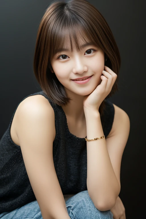 1 girl,light smile,full body,simple background,
master piece,4K,8K,(master piece,ultra high resolution:1.5),(master piece,photo realistic:1.5),master piece,detailed eyes,master piece,detailed face,