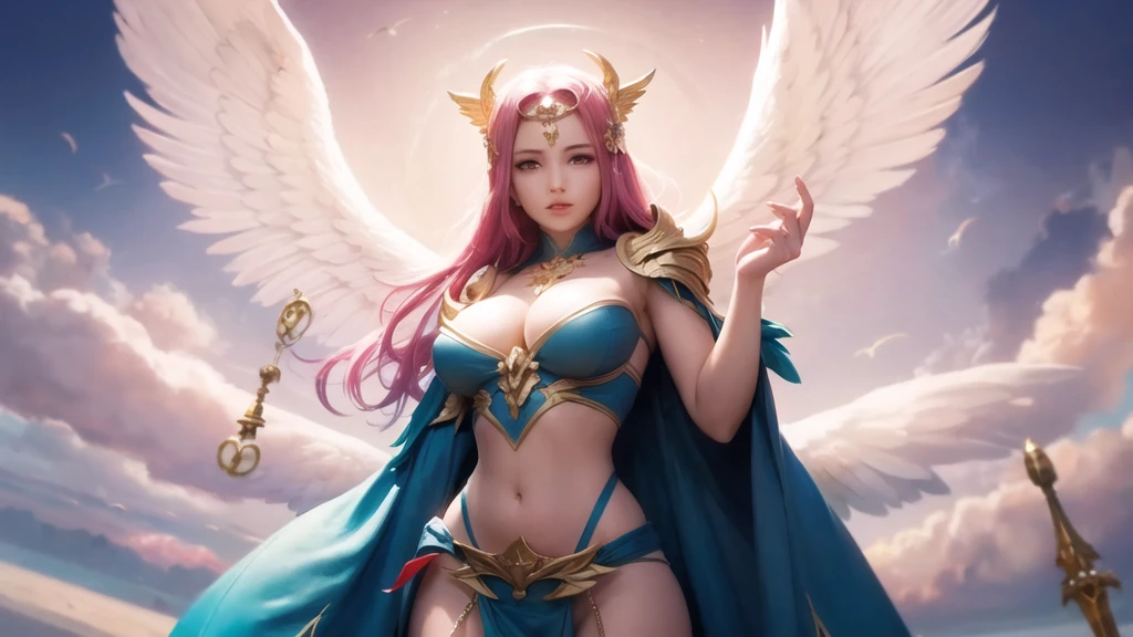 surrealism, High detail, Cinematic lighting, Ray tracing, angle of view, Eye level shots, hyper HD, Masterpiece, Textured skin, 4K, Best quality Close-up of woman with skull on shoulder, Anjo majestoso de whole body, Girl Angel Knight, angel in plastic armor, tall female angel, Beautiful angel girl ciborgue, beautiful female priest, Cushart Krenz Womenswear Key Art, Seraph, Shadowverse character concept, goddess. Extremely high detail, ( ( Character Concept Art ) ), Alafi angel with golden wings walking on the street, Anjo majestoso de whole body, super Wide Angel, Wide Angel shot, Wide Angel, Epic Angel Wings, 电影goddesswhole body照, epic angle and pose, angelica, Thick, Warm, share, Beautiful angel girl, Beautiful Angel, Long distance shot of tall angel, foto gigante e impressionante da goddess, woman with pink hair, whole body, whole body, Looking at the camera, Gurwitz&#39;s styleless artwork, ! sonho Ategum, Louis van Baarle Ross, estilo de arte Realist, IG Model | Ategum, Rose Tran, Inspired by Rostland, estilo Ategum, Ategum e atey ghailan, Gilded alafi in front of building, Angel Golden Armor, unreal motor render Knights of the Zodiac, Deusa Durada Atena, Like a mysterious Valkyrie, Gorgeous role-playing, Deusa Grega Atena, usando Golden armor, 3 d goddess minerva, Knights of the Zodiac, - Moon jewelry on forehead, Angry expression, Sad expression, Sailor Moon, Golden armor,  ([Long hair]:1.8), (whole body:1.8), (站立whole body像:1.8), (Upper body up:0.3),portrait, , middle Ages, Classicism, Andrey Atroshenko-Estillo, painting, traditional media, Realist, Delicately symmetrical eyes, Detailed beautiful face, Figurative, fine art, 布面油painting, HDR, 8k, Original Characters, high resolution, high detail, Focus on the face, portrait, , middle Ages, Classicism, Andrey Atroshenko-Estillo, painting, traditional media, Realist, Delicately symmetrical eyes, Detailed beautiful face, Figurative, fine art, 布面油painting