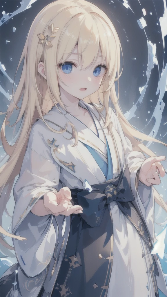 (best quality,ultra-detailed,realistic:1.37),(HDR,UHD),(studio lighting,sharp focus,professional),(portraits,anime),
blonde boy,man,pale eyes,dark robe adorned with glyphs,blue electric currents entwined around the body,a swarm of electric eels made of water flying around.